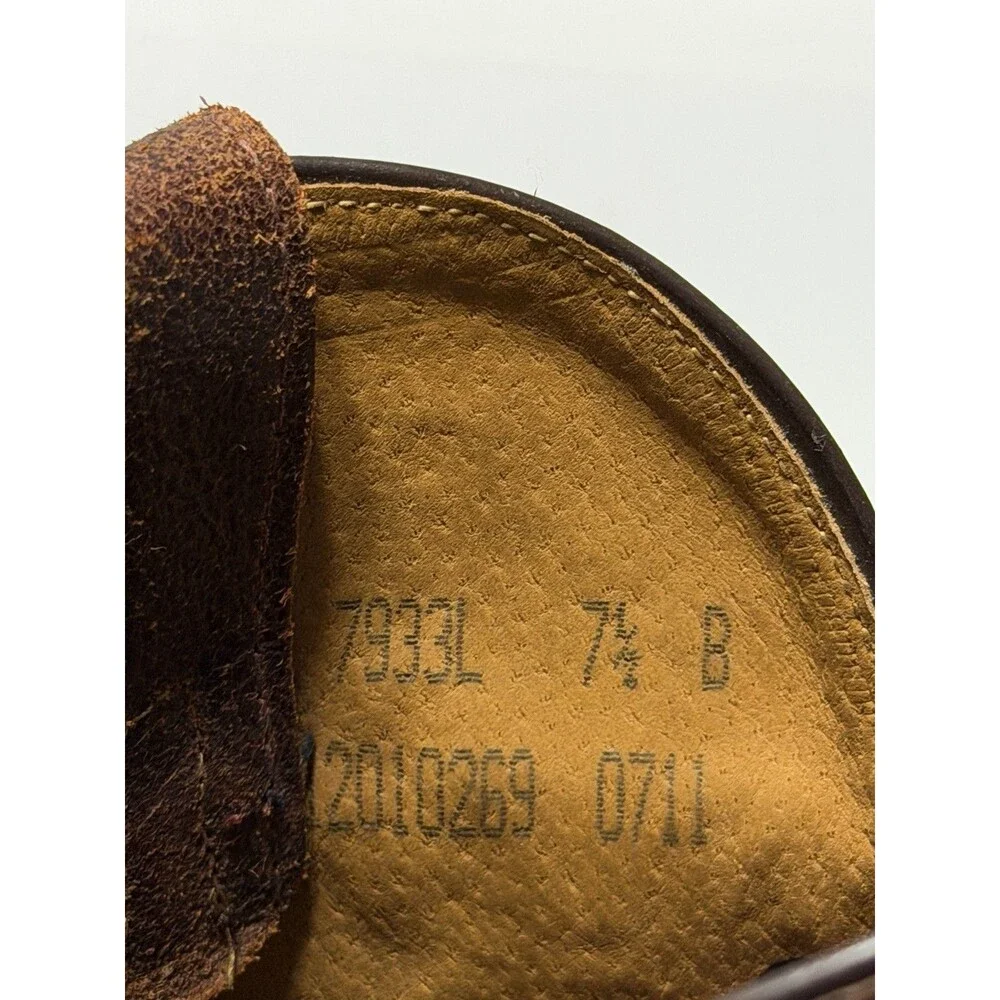 Tony Lama San Saba Boots Womens 7.5 B Brown Floral Square Toe Handcrafted - Picture 10 of 11